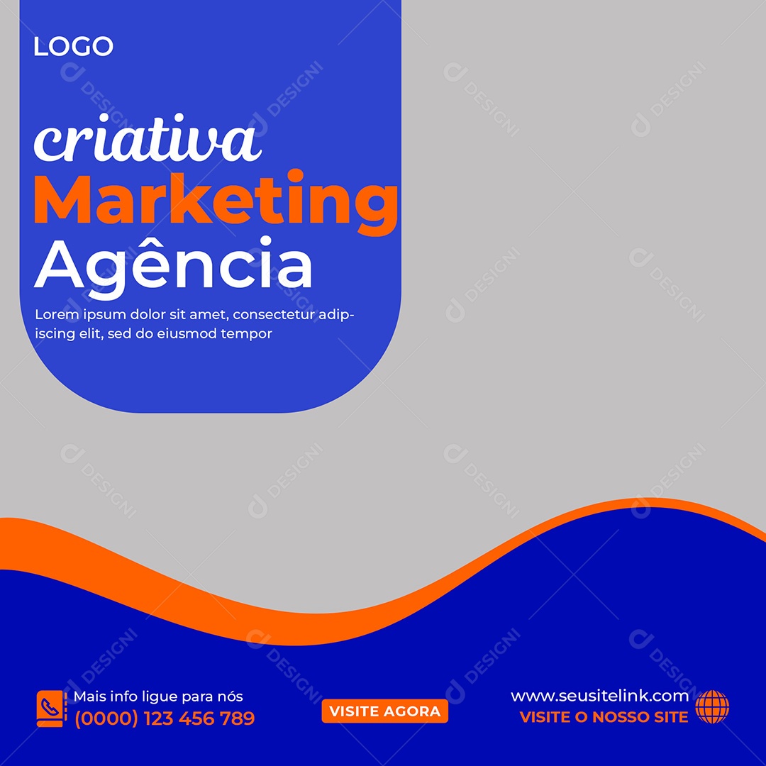 Agência Marketing Criativa Social Media PSD Editável