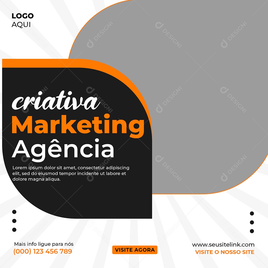 Agência Marketing Criativa Social Media PSD Editável