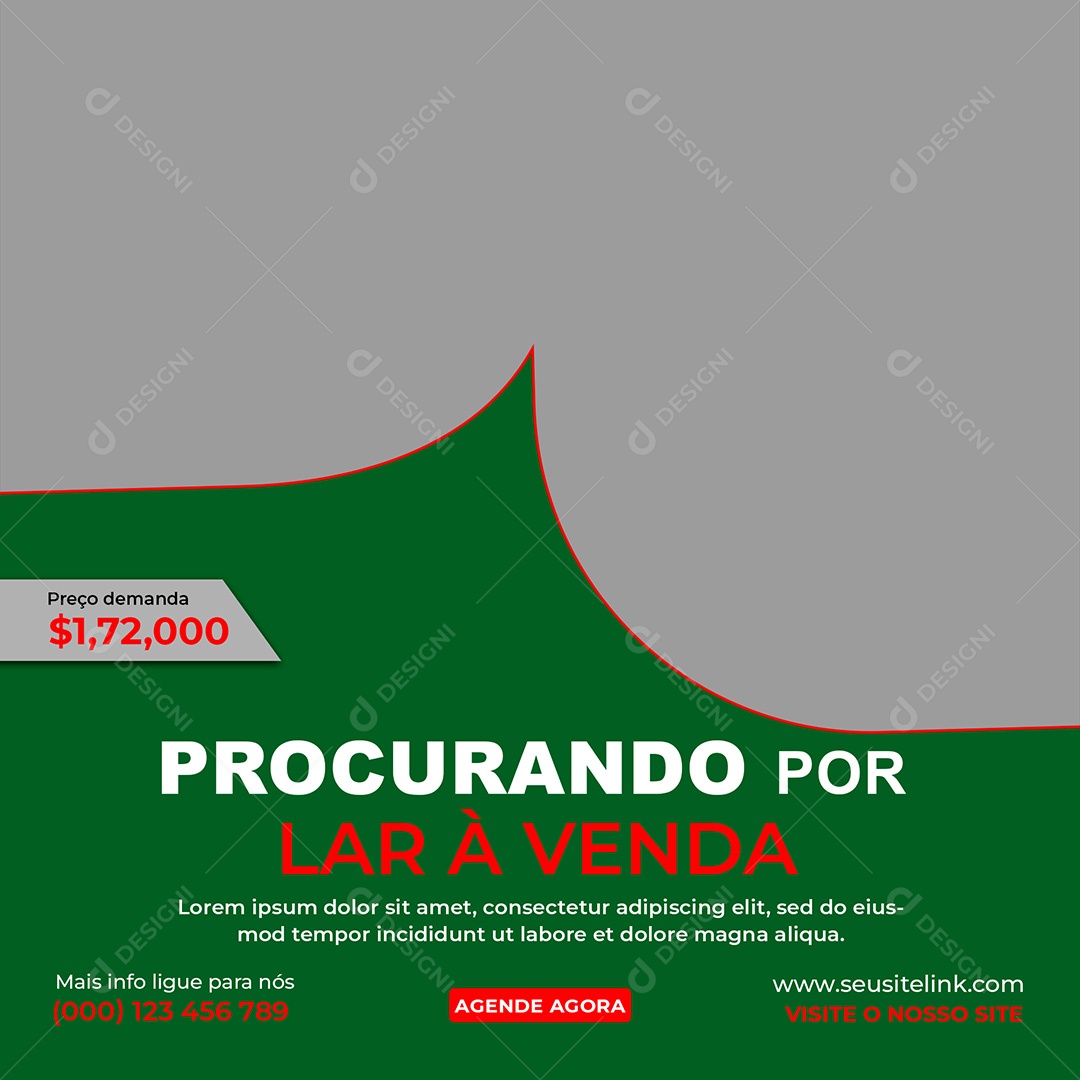 Imobiliária Procurando Lar á Venda Social Media PSD Editável