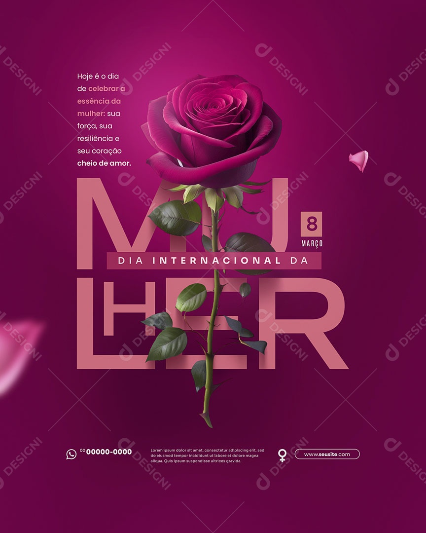 Dia Internacional Das Mulheres 08 de Março Social Media PSD Editável