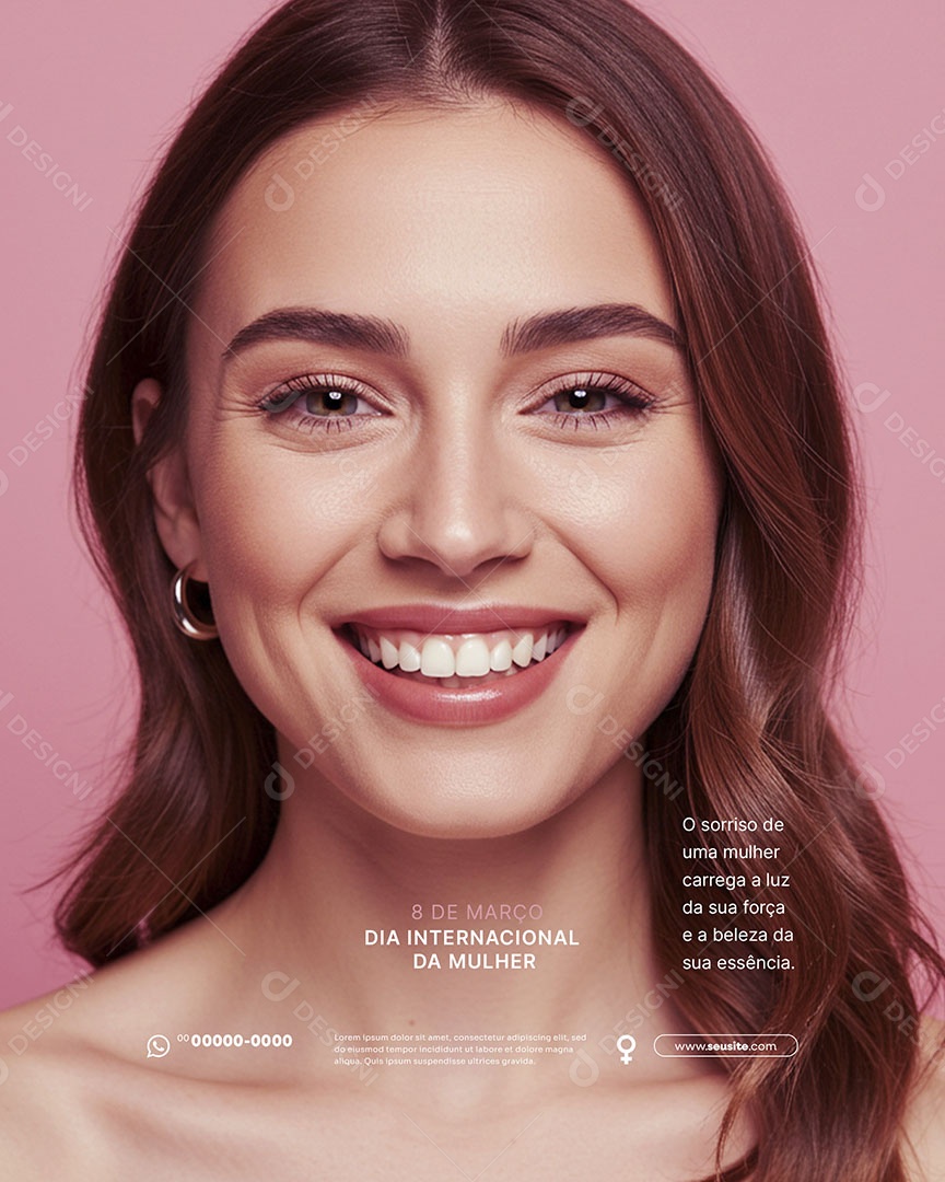 Dia Internacional Das Mulheres 08 de Março Social Media PSD Editável