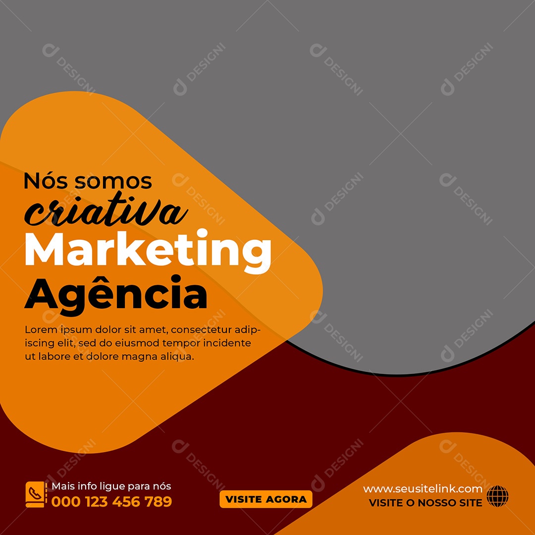 Marketing Agência Digital Nós Somos Criativos Social Media PSD Editável