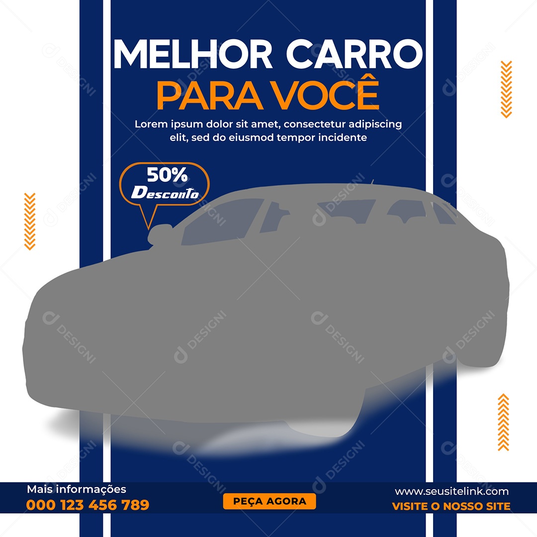 Concessionaria Melhor Carro Para Você Social Media PSD Editavel