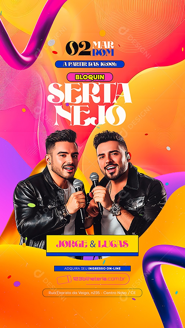Story Flyer Carnaval Bloquin Sertanejo Social Media PSD Editável