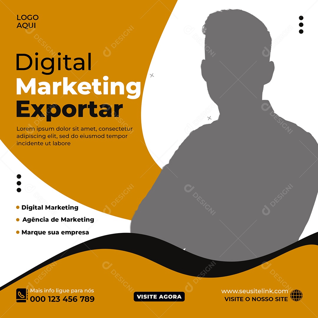 Agência Marketing Exportar Social Media PSD Editável