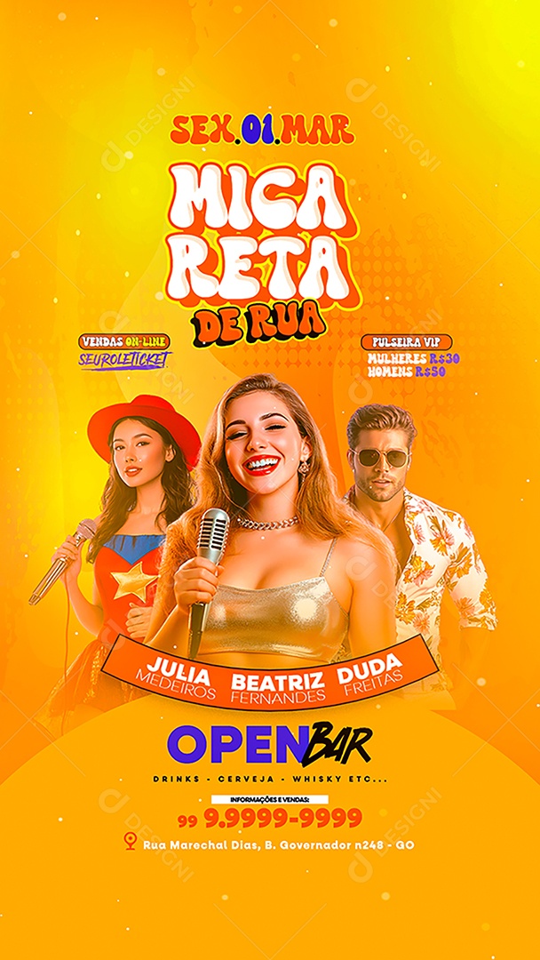 Story Flyer Carnaval Micareta De Rua Social Media PSD Editável