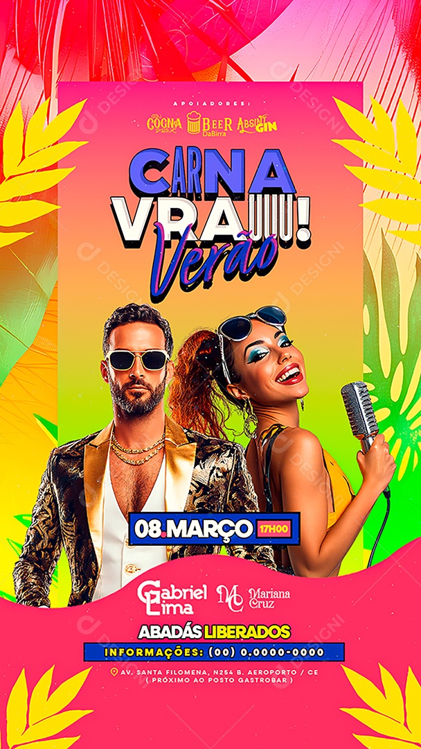 Story Flyer Carnaval Carna Vrau Verão Social Media PSD Editável