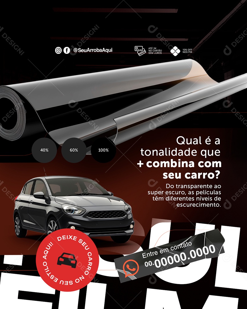 Películas Qual é a Tonalidade Social Media PSD Editável