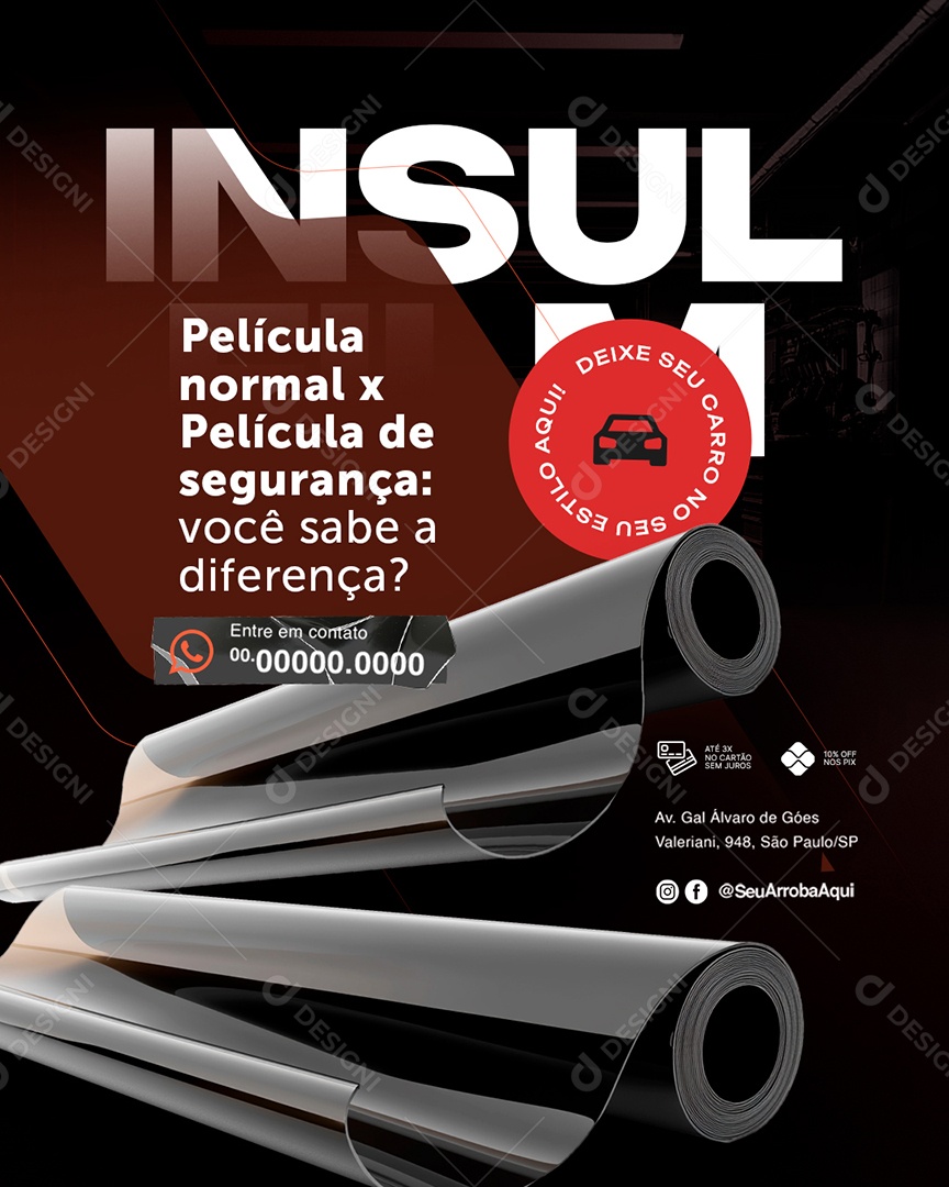 Películas de Segurança Social Media PSD Editável