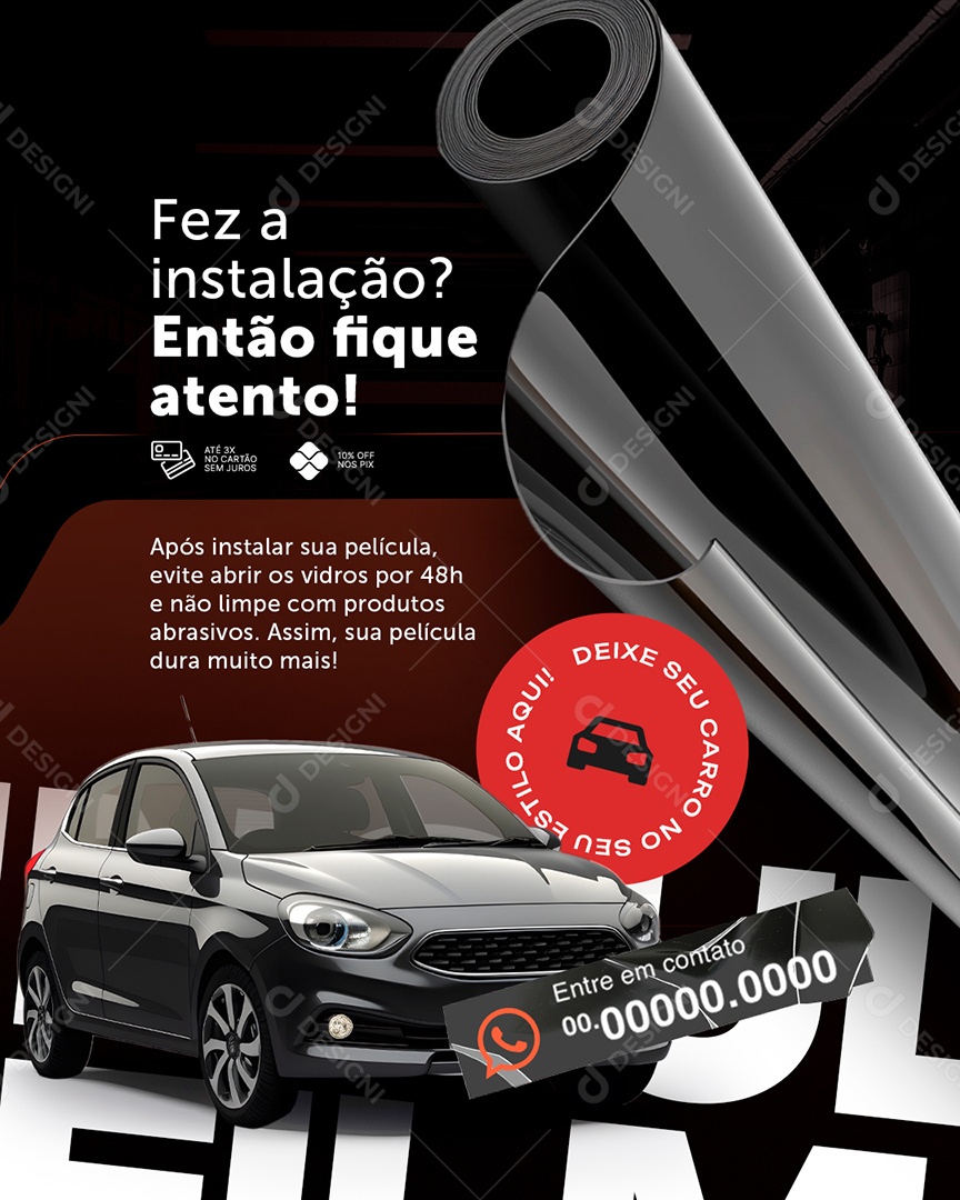 Películas Fez a Instalação Social Media PSD Editável