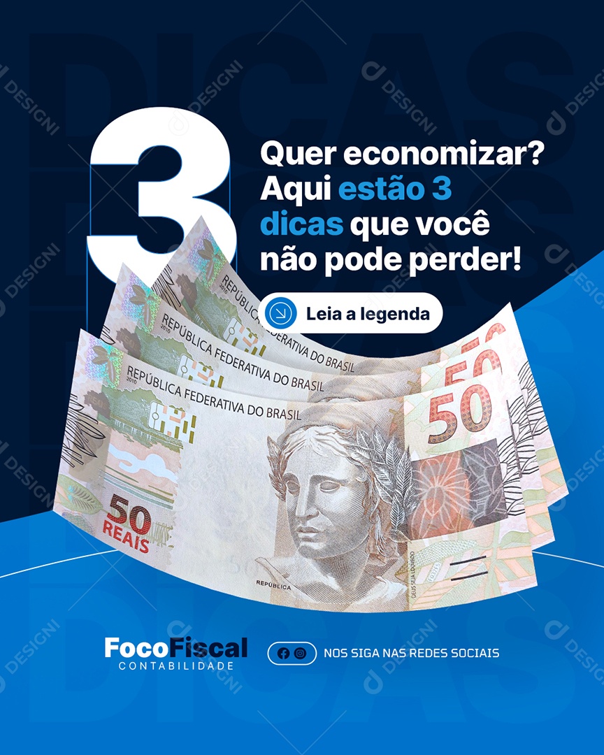 Contabilidade Três Dicas Que Você Não Pode Perder Social Media PSD Editável