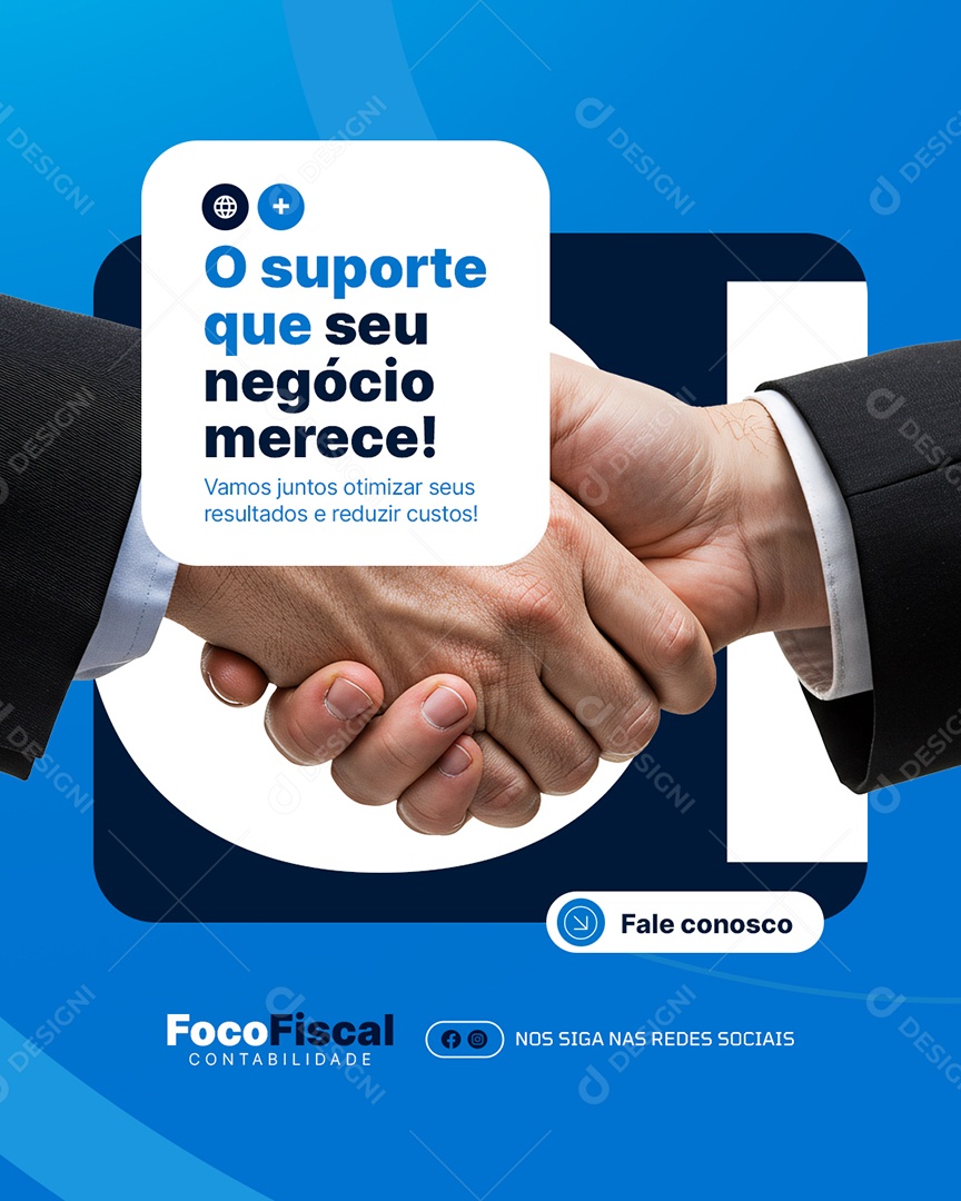 Contabilidade O Suporte Que Seu Negócio Merece Social Media PSD Editável