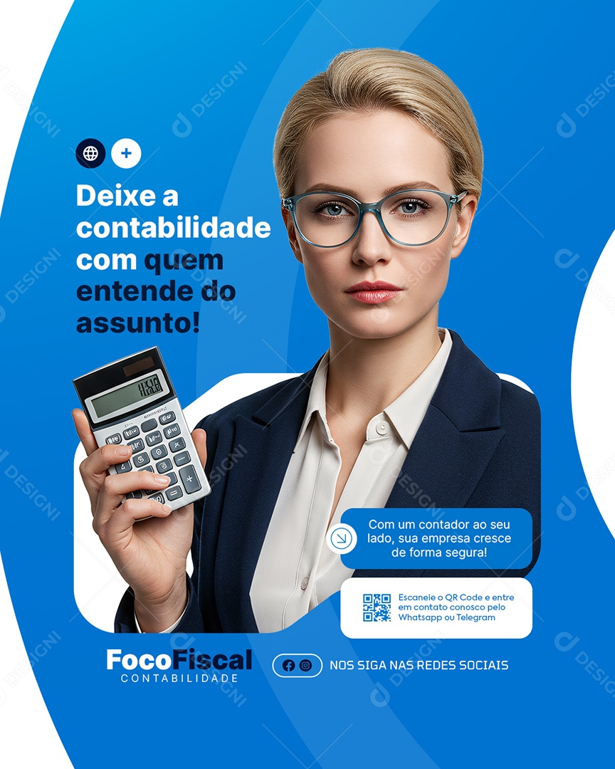 Deixe a Contabilidade com Quem Entende do Assunto Social Media PSD Editável