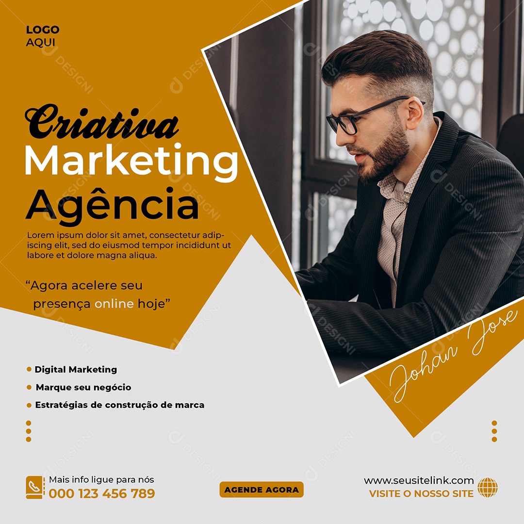 Agência de Marketing Criativa Social Media PSD Editável