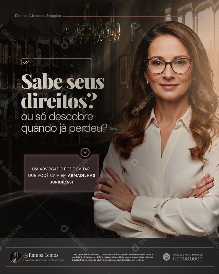 Escritório de Advocacia Sabe seus Direitos Social Media PSD Editável