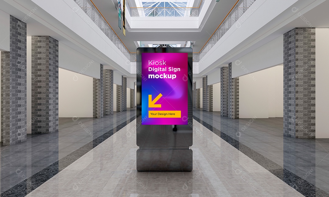 Mockup Placa de Anúncio PSD Editável