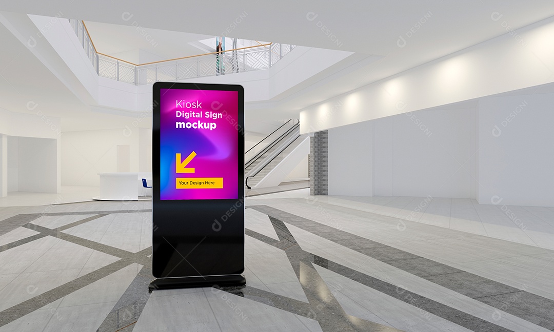 Mockup Placa de Anúncio PSD Editável