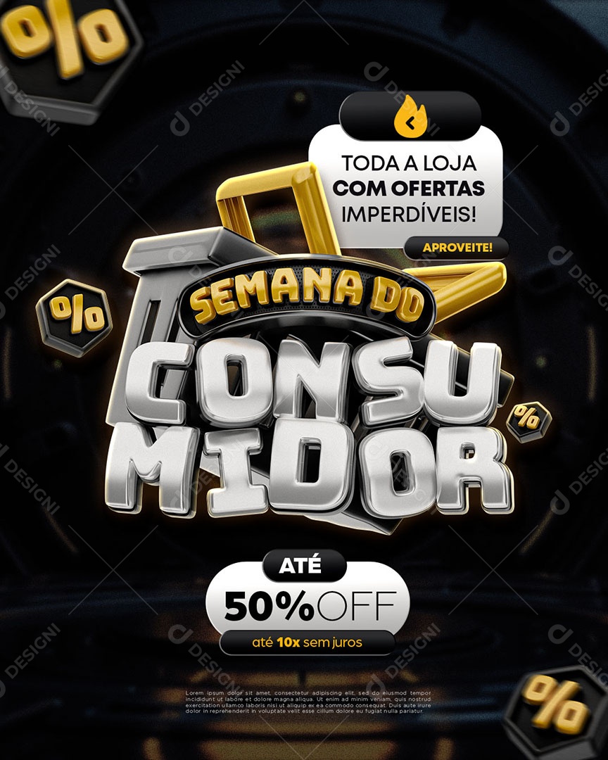 Semana do Consumidor Social Media PSD Editável