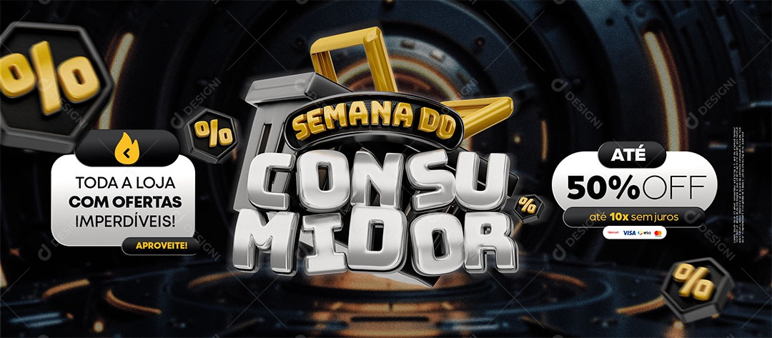 Banner Semana do Consumidor Social Media PSD Editável