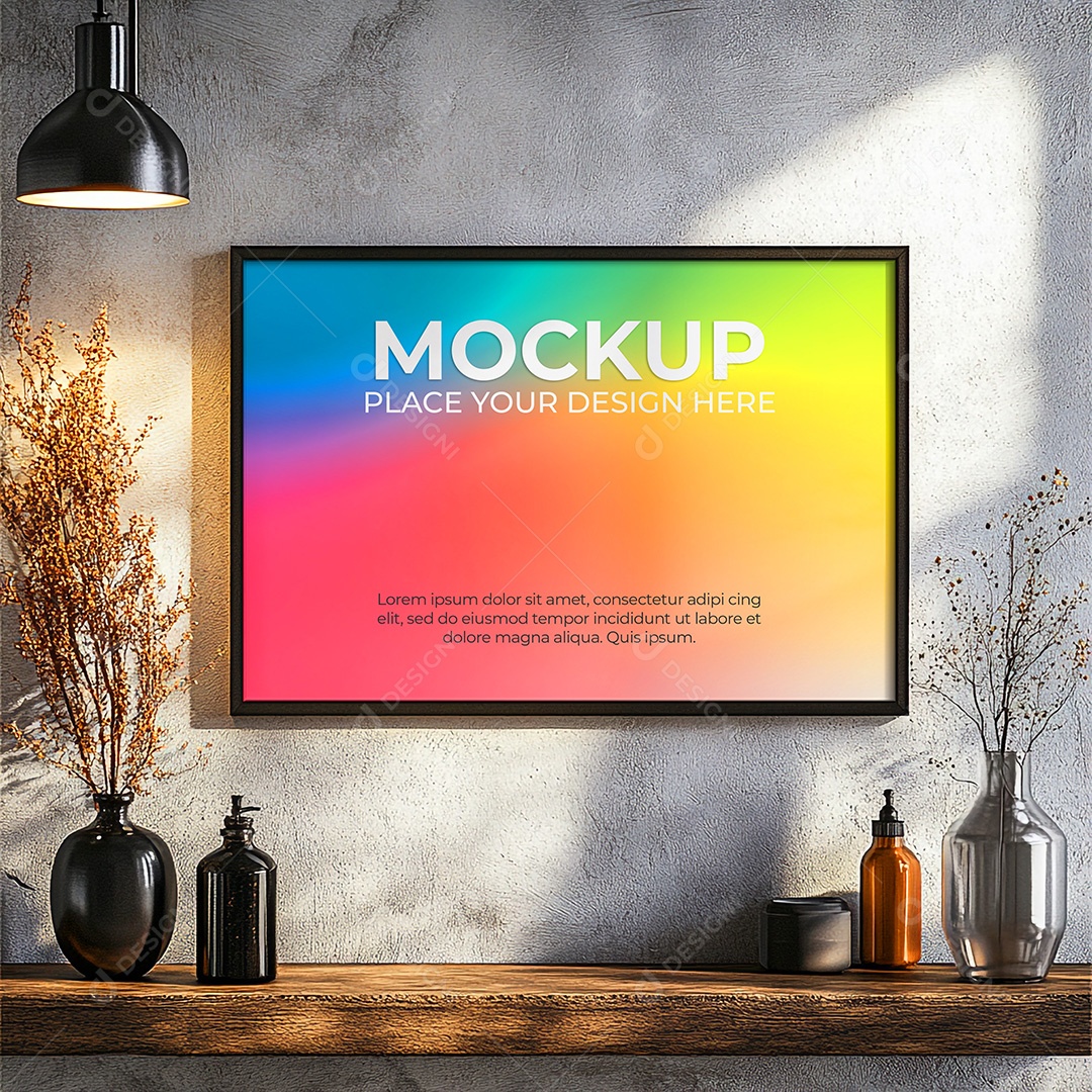 Quadro Mockup PSD Editável