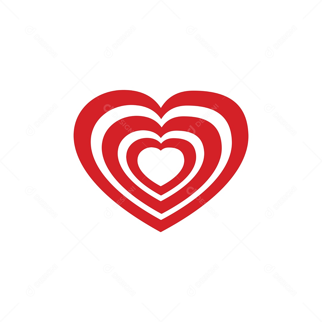 Ícone de Coração Ilustração Vetor EPS