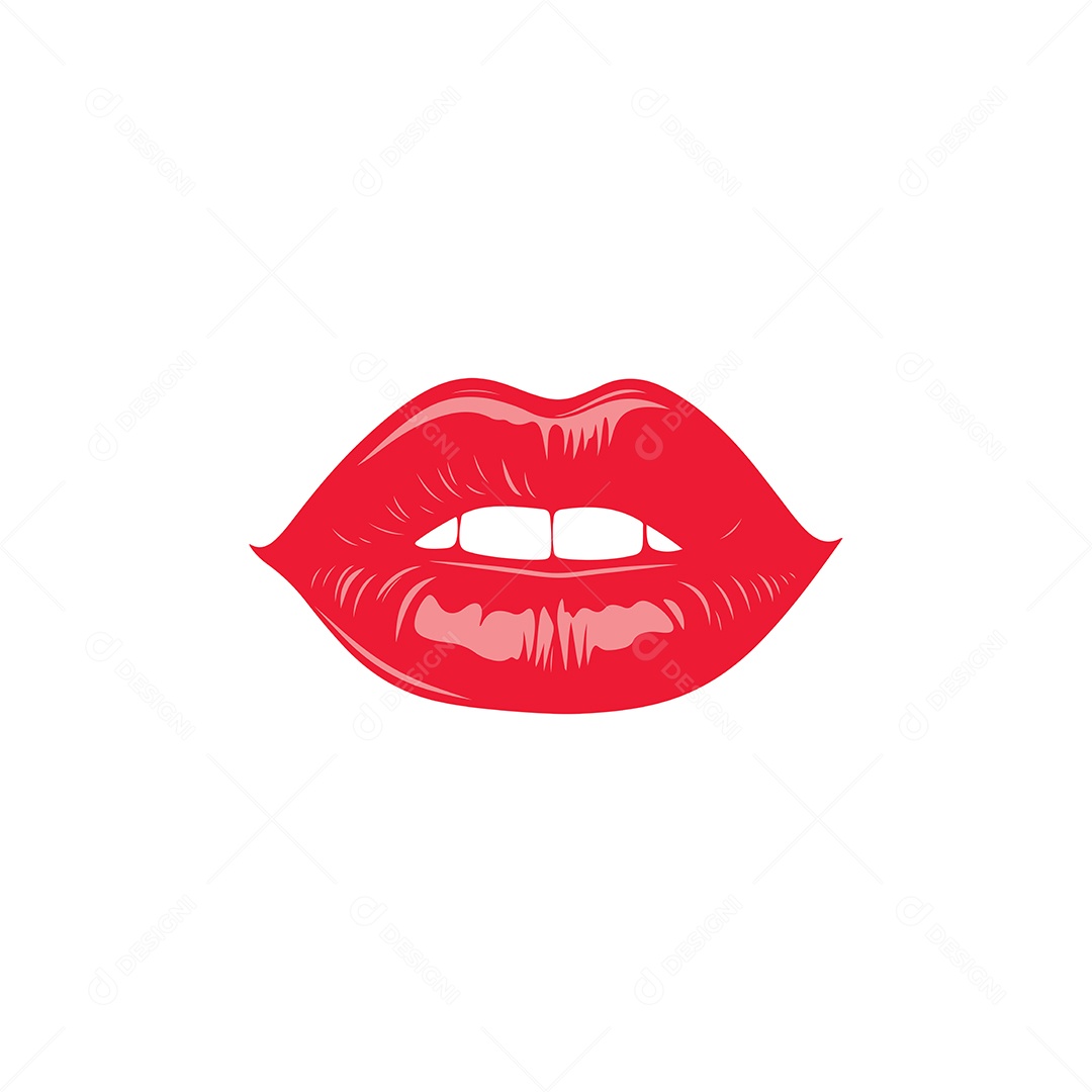 Ícone de Lábios Ilustração Vetor EPS