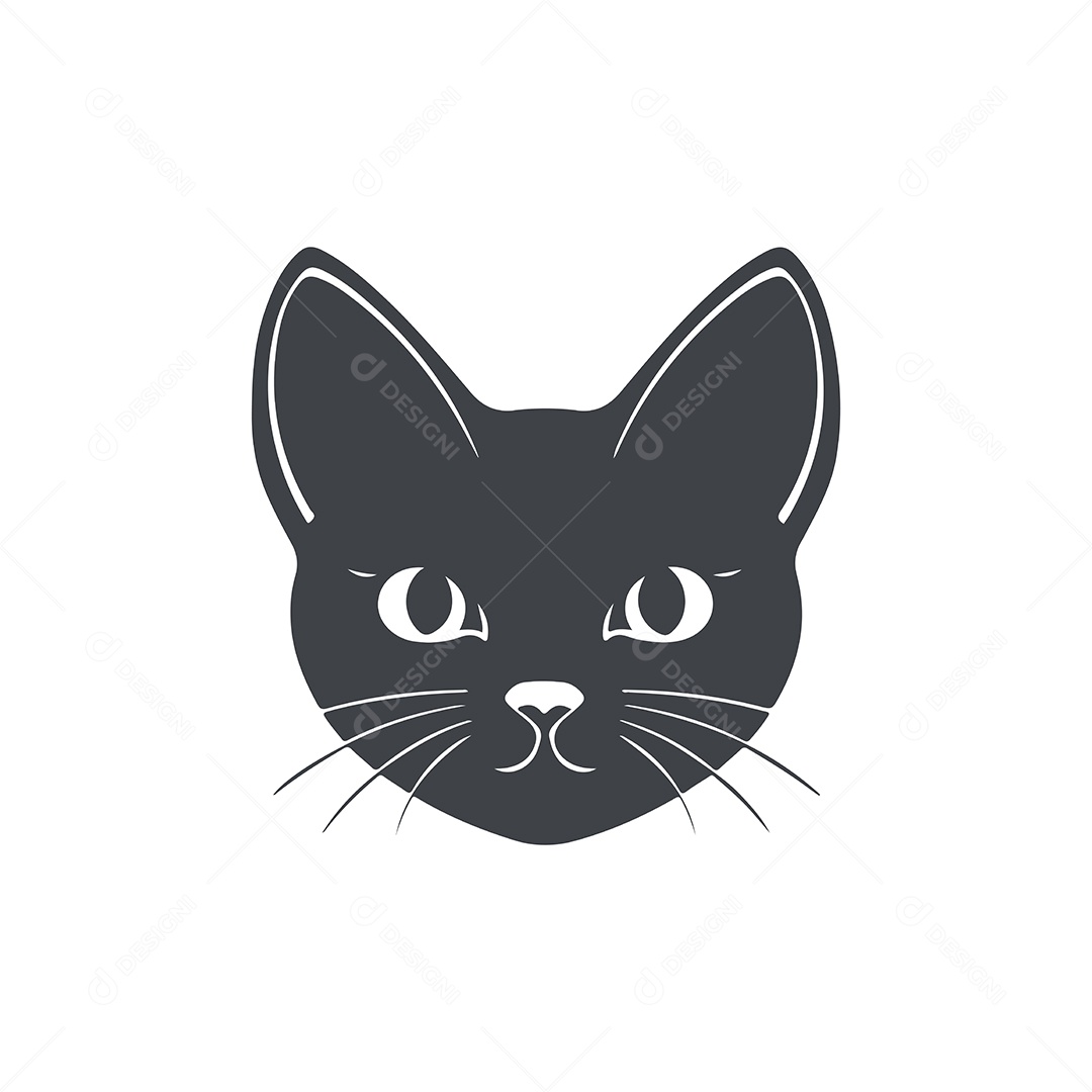 Ícone de Gato Ilustração Vetor EPS