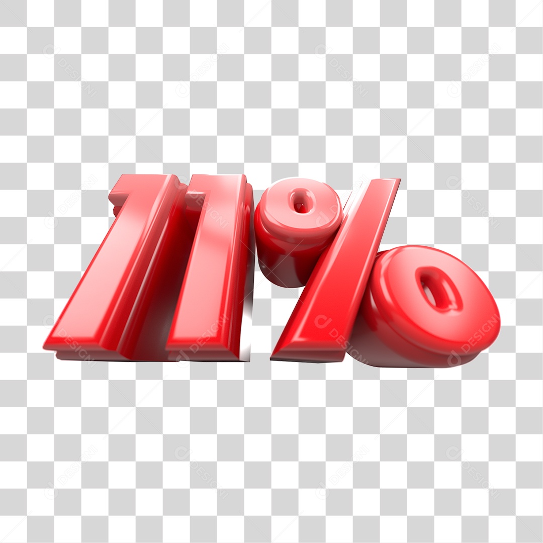 Número de Desconto 11% PNG Transparente