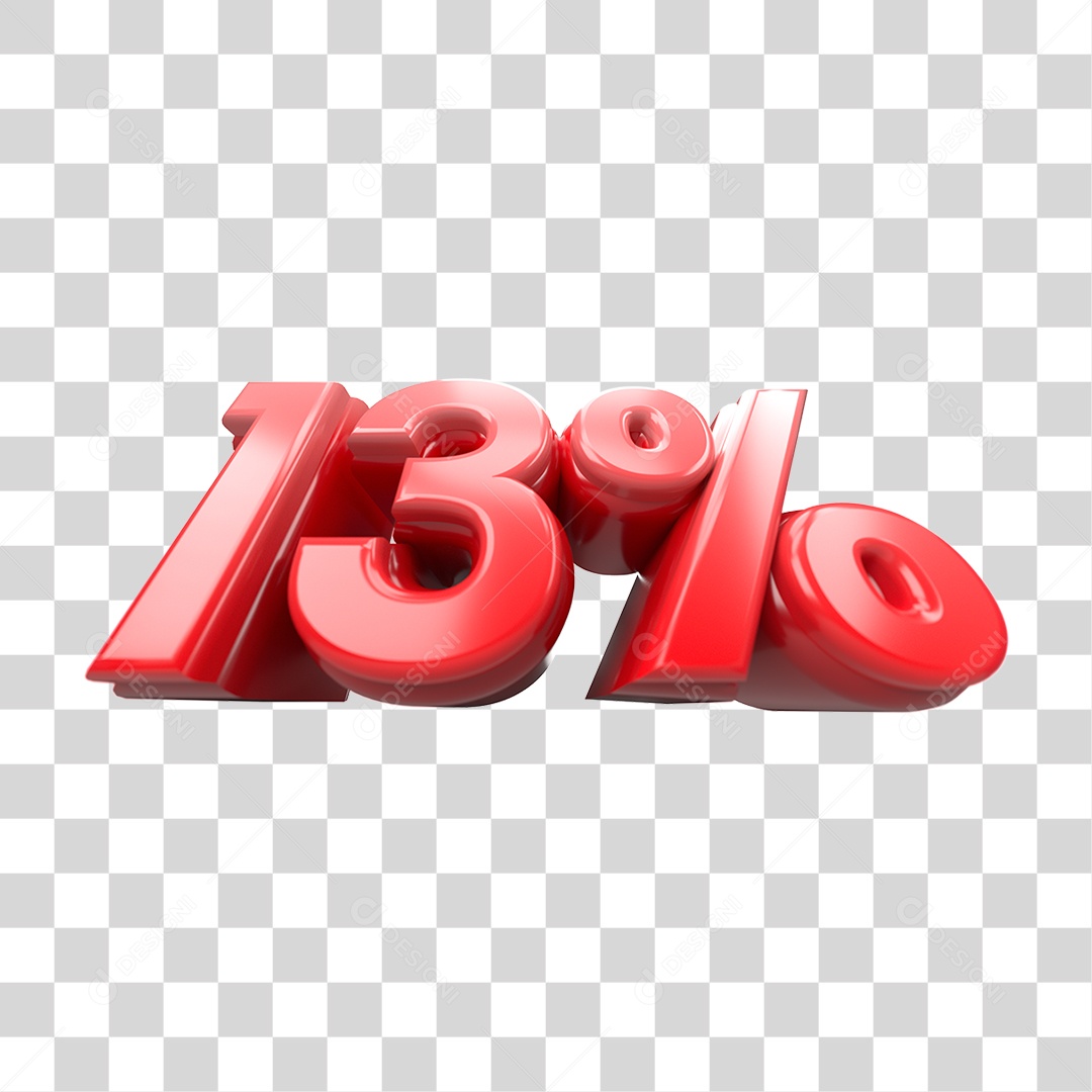 Número de Desconto 13% PNG Transparente