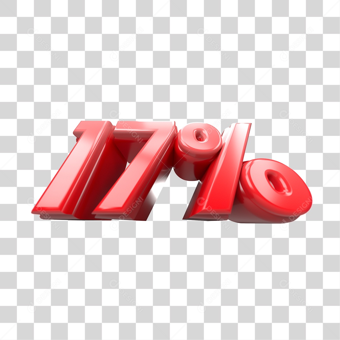 Número de Desconto 17% PNG Transparente