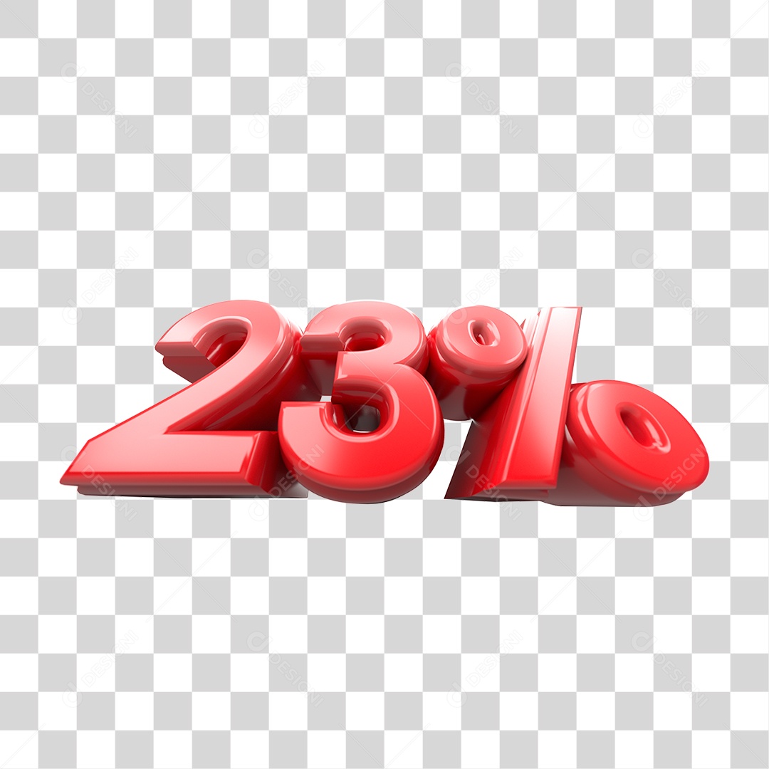Número de Desconto 23% PNG Transparente