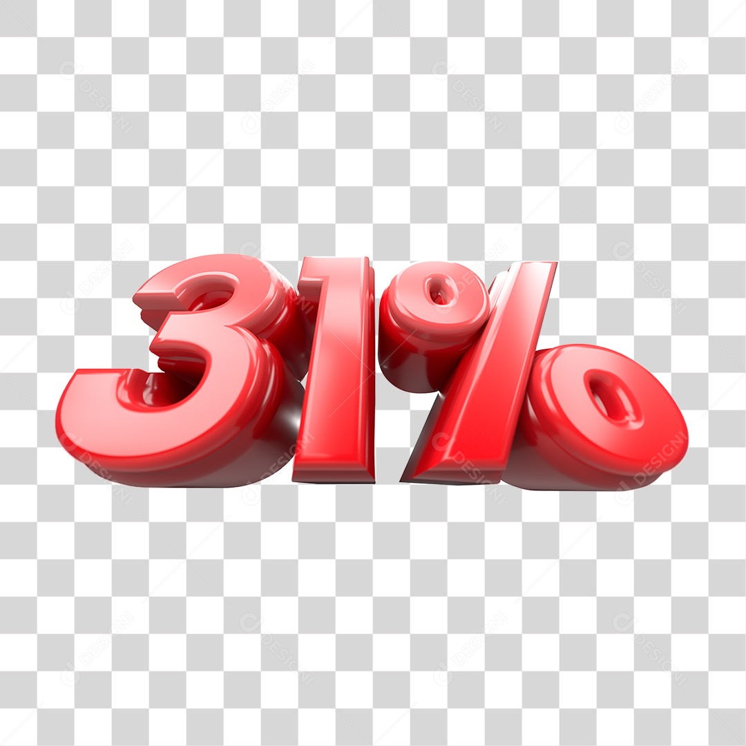 Número de Desconto 31% PNG Transparente