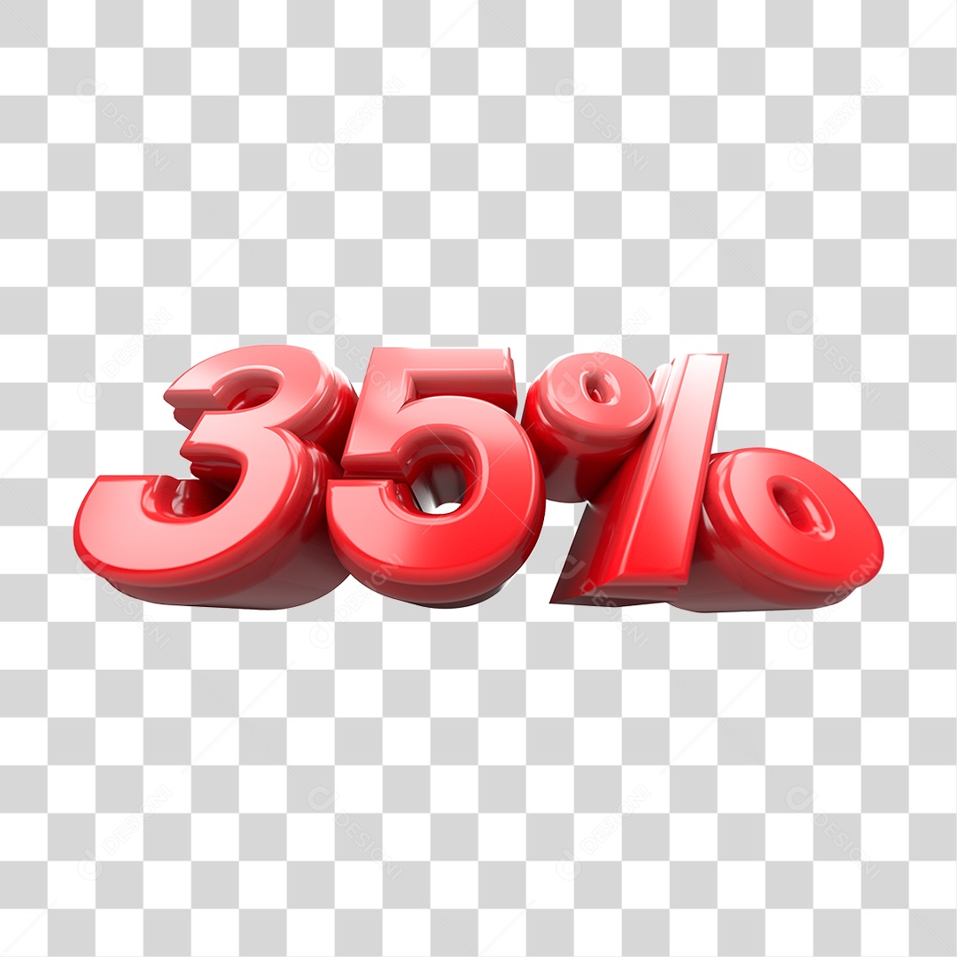 Número de Desconto 35% PNG Transparente