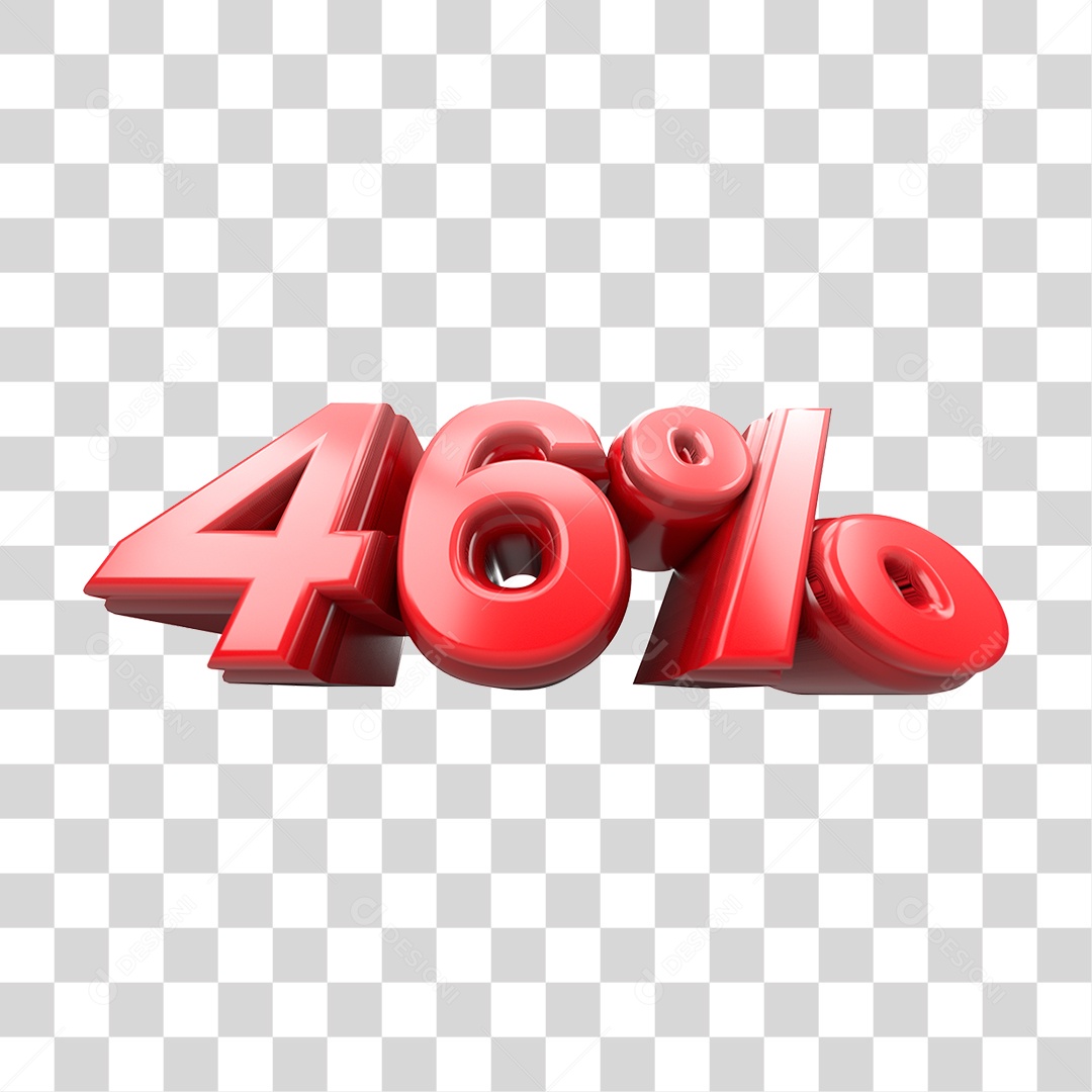 Número de Desconto 46% PNG Transparente