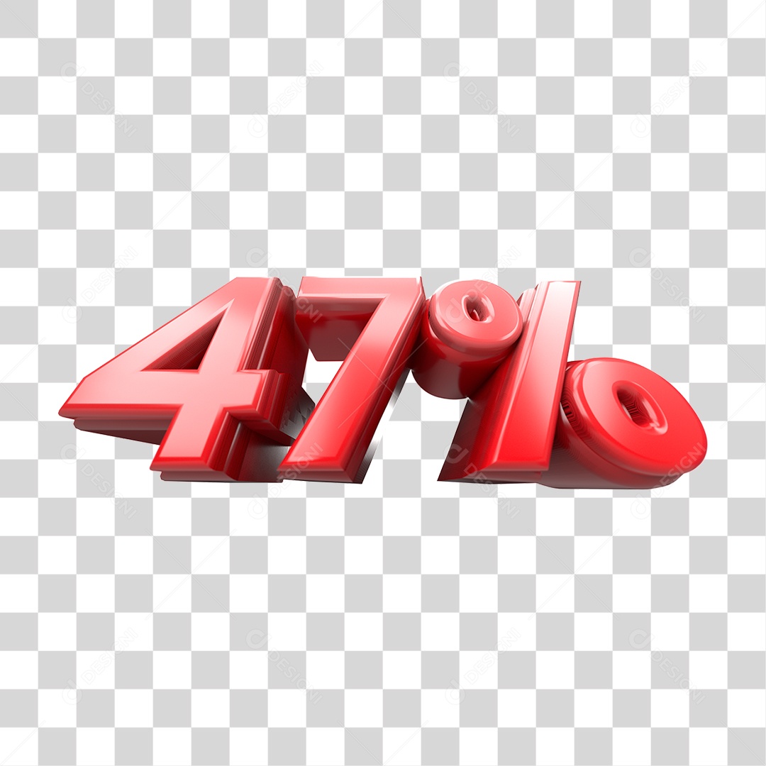 Número de Desconto 47% PNG Transparente
