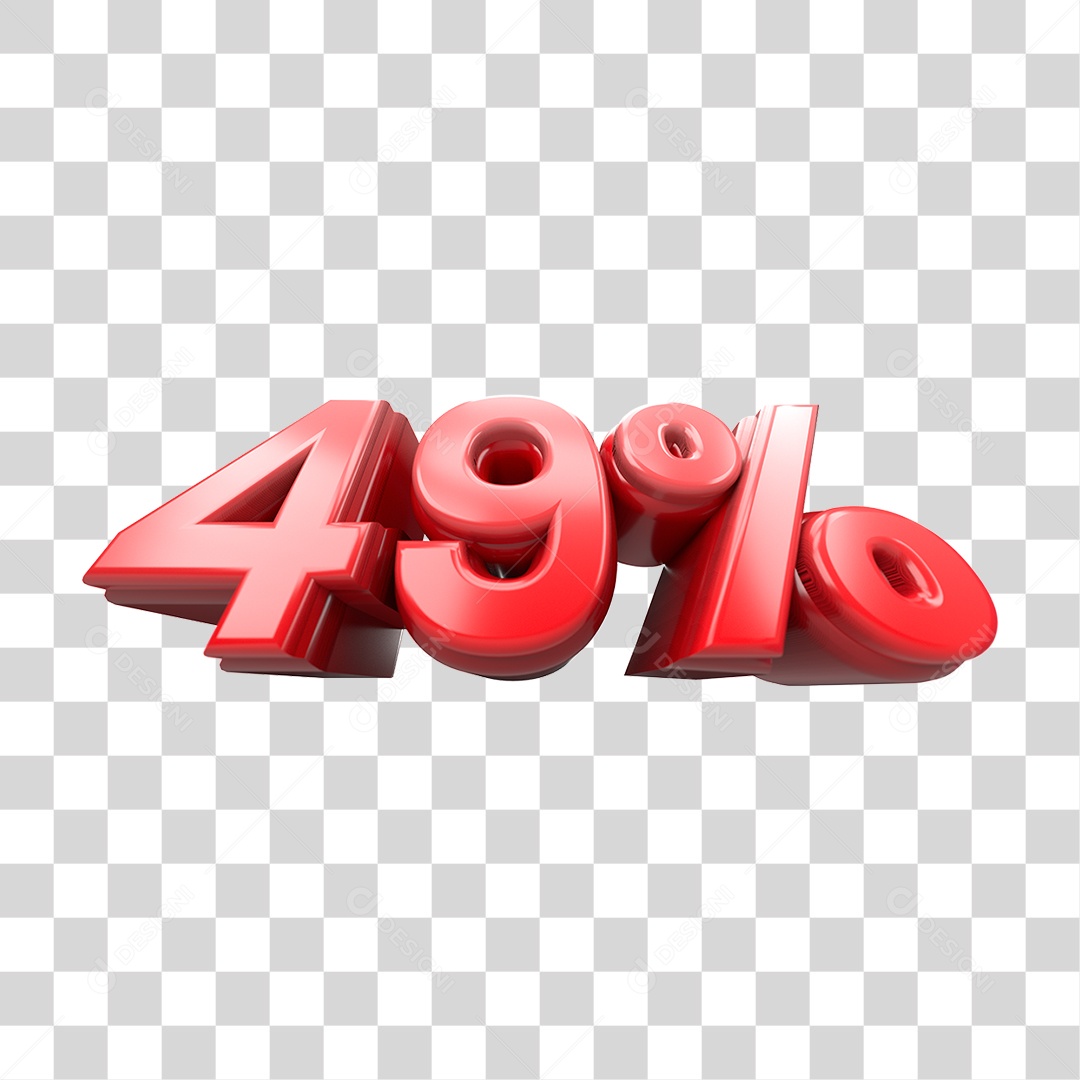 Número de Desconto 49% PNG Transparente