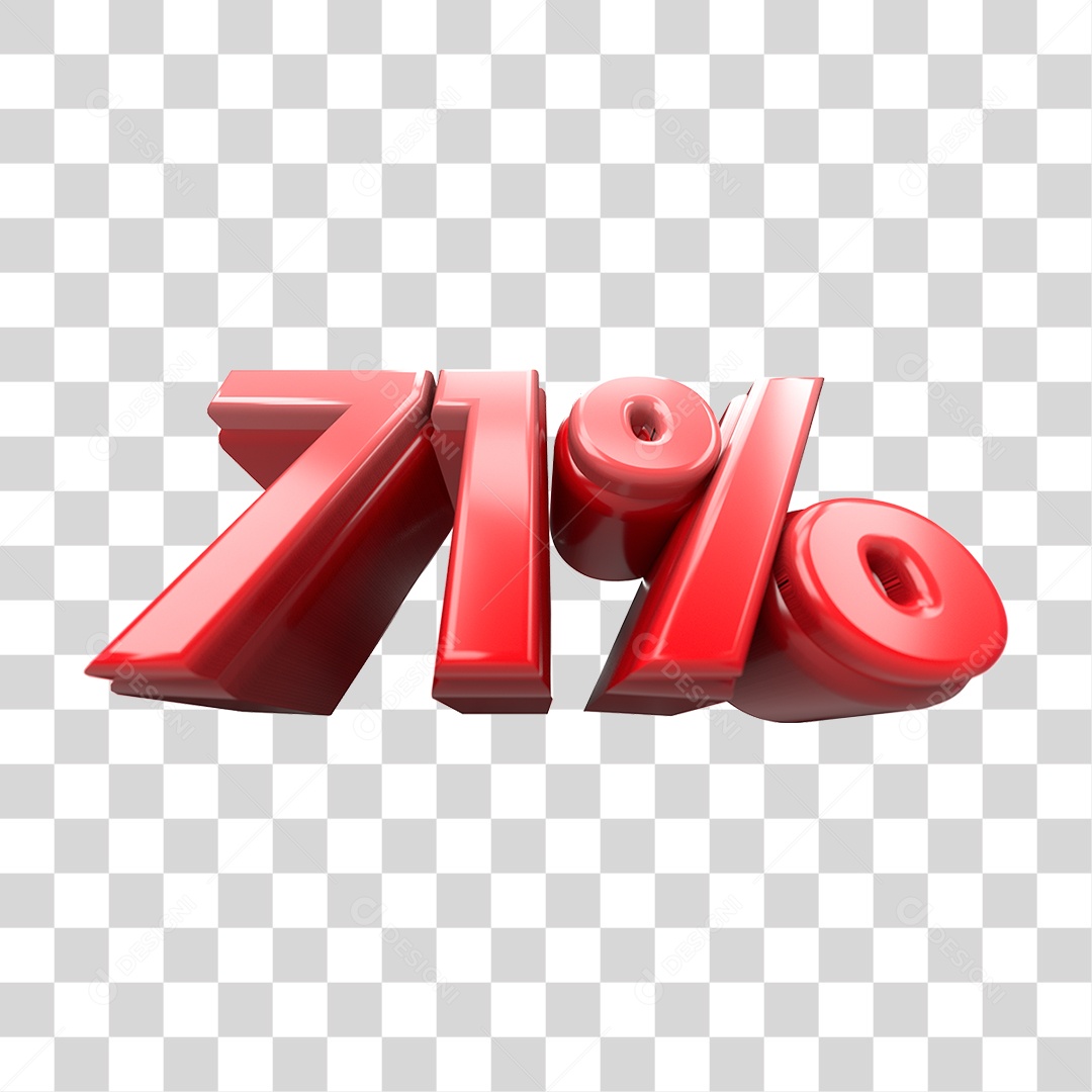 Número de Desconto 71% PNG Transparente