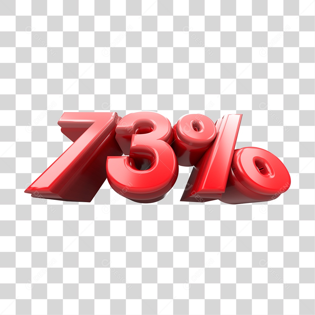Número de Desconto 73% PNG Transparente