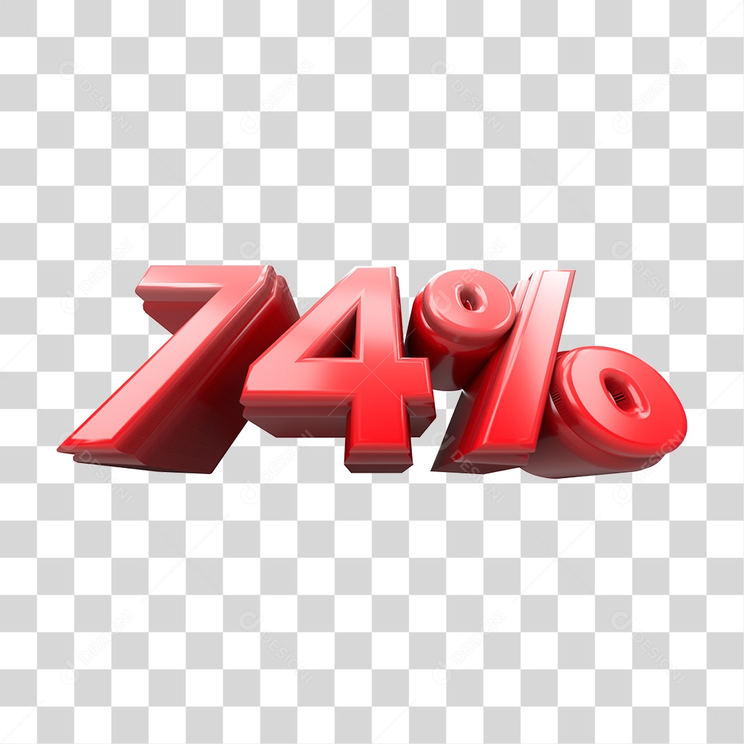 Número de Desconto 74% PNG Transparente