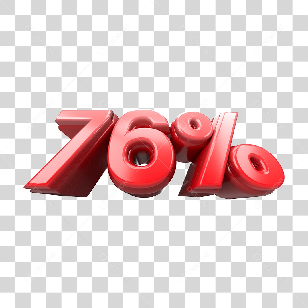 Número de Desconto 76% PNG Transparente