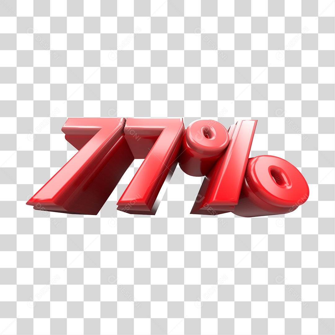 Número de Desconto 77% PNG Transparente