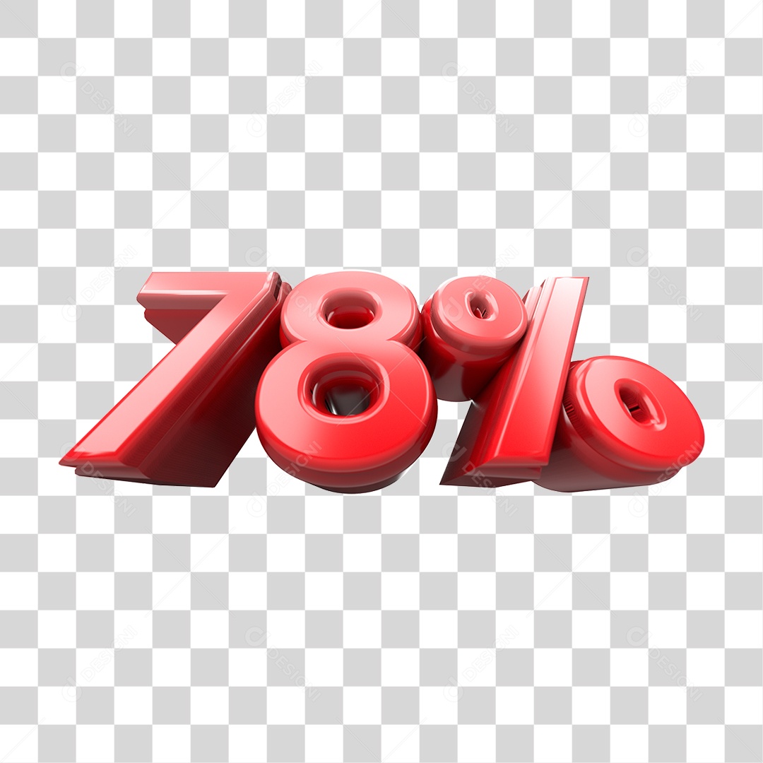 Número de Desconto 78% PNG Transparente