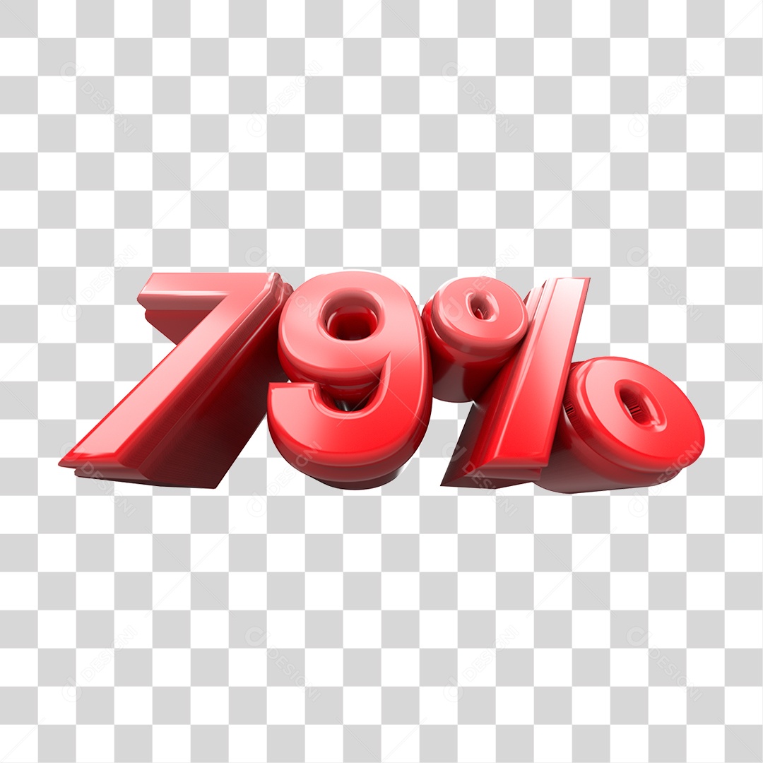 Número de Desconto 79% PNG Transparente