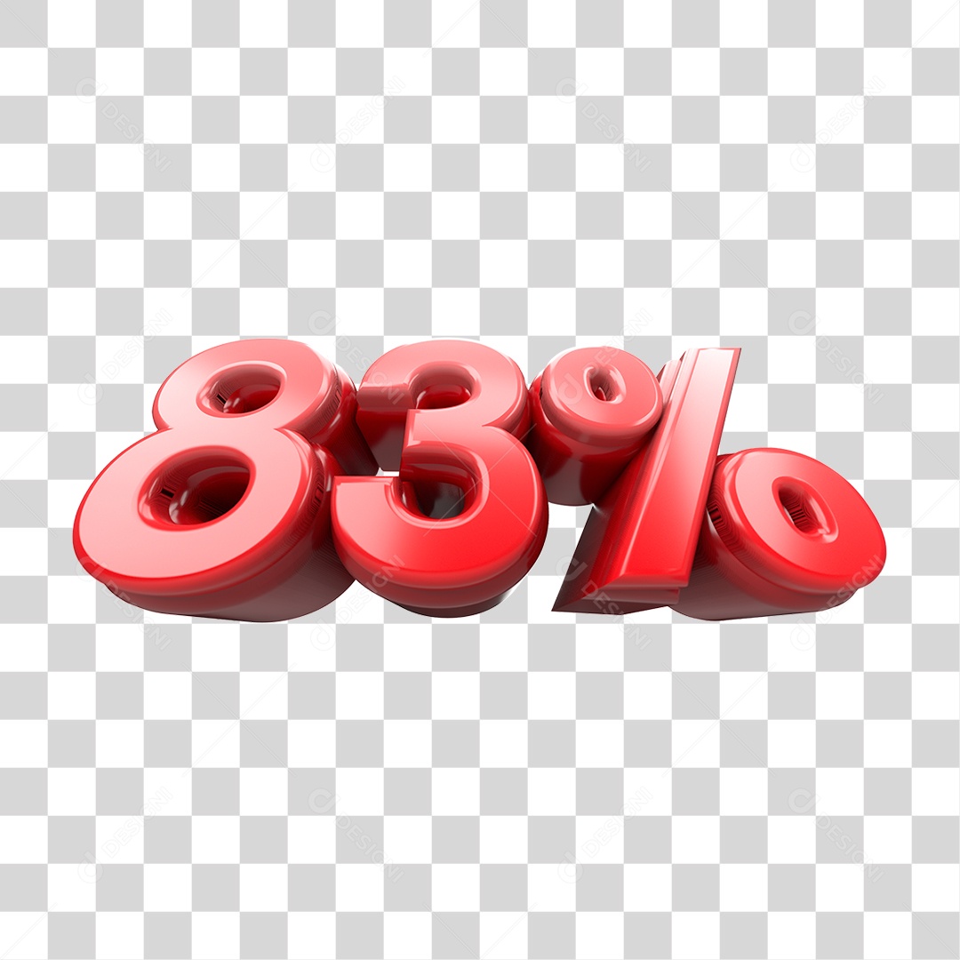 Número de Desconto 83% PNG Transparente