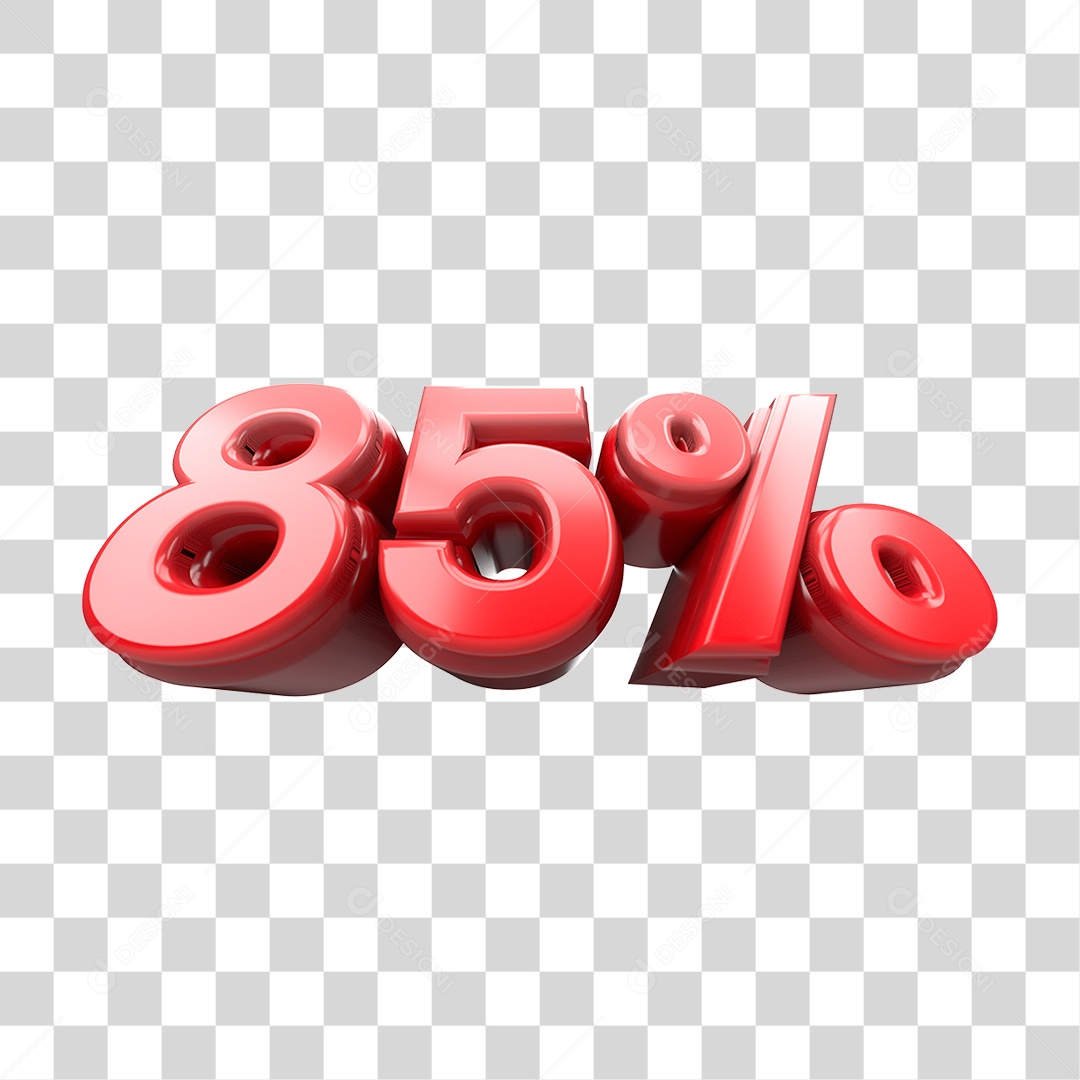 Número de Desconto 85% PNG Transparente