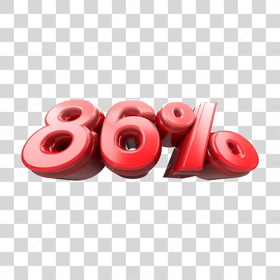 Número de Desconto 86% PNG Transparente