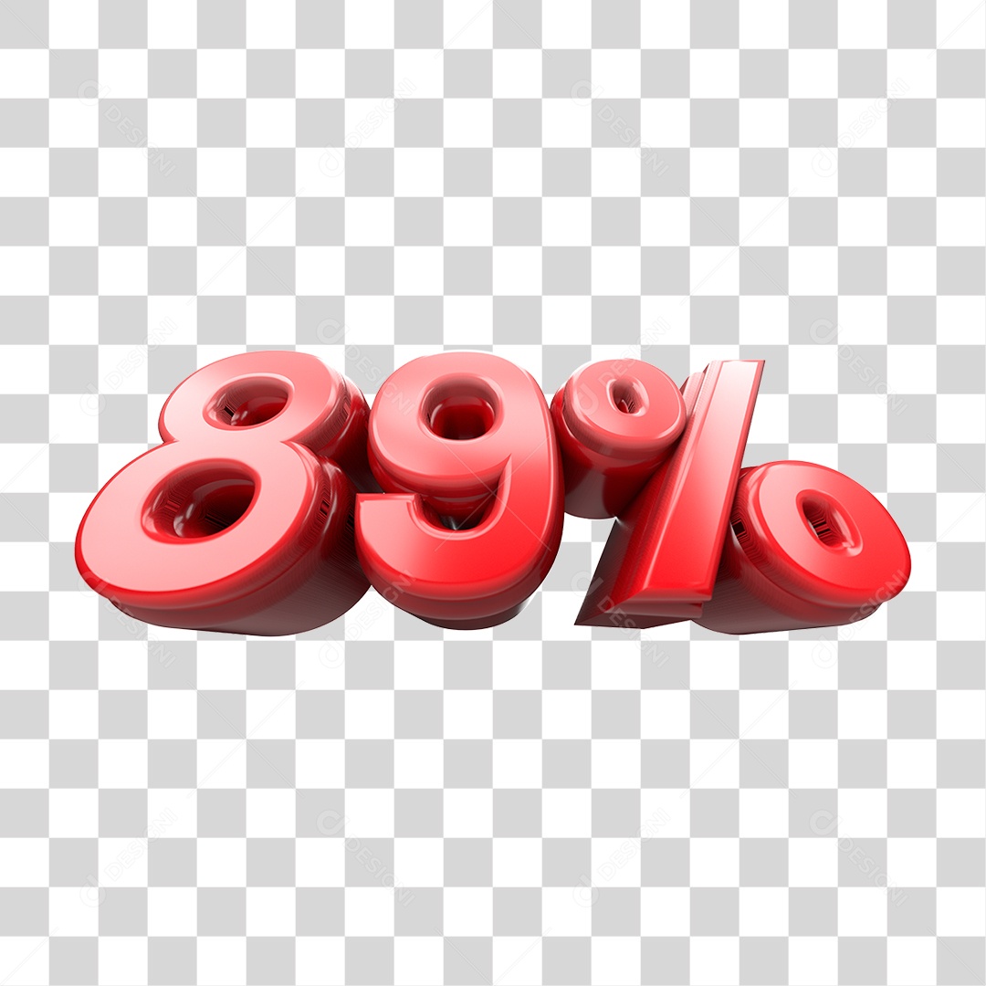 Número de Desconto 89% PNG Transparente