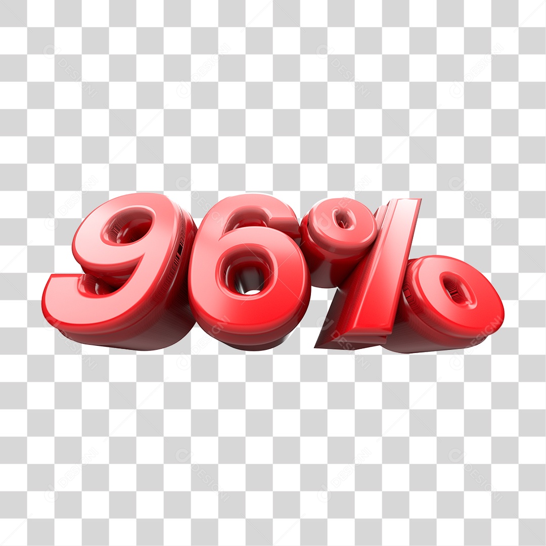 Número de Desconto 96% PNG Transparente