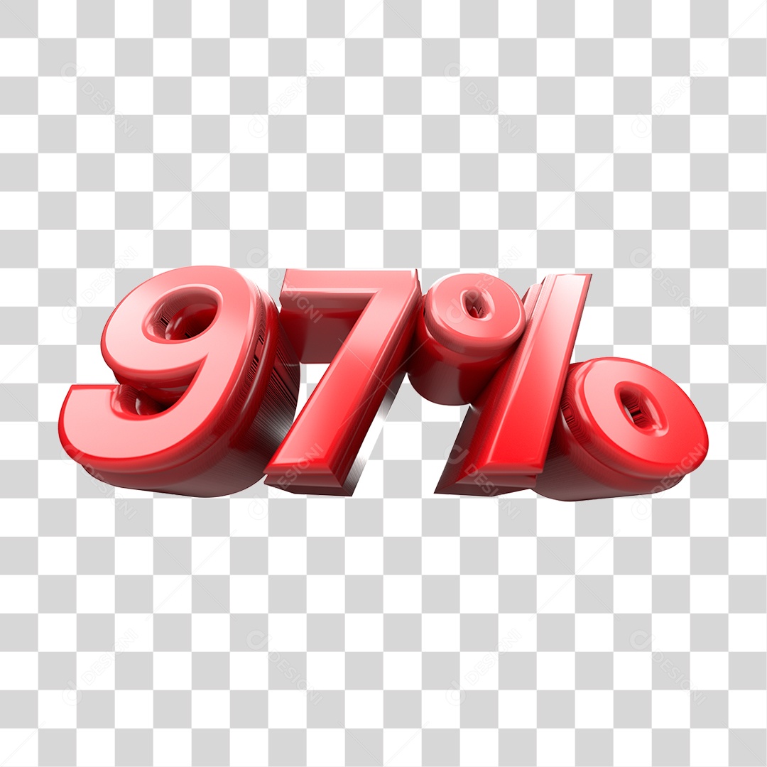 Número de Desconto 97% PNG Transparente