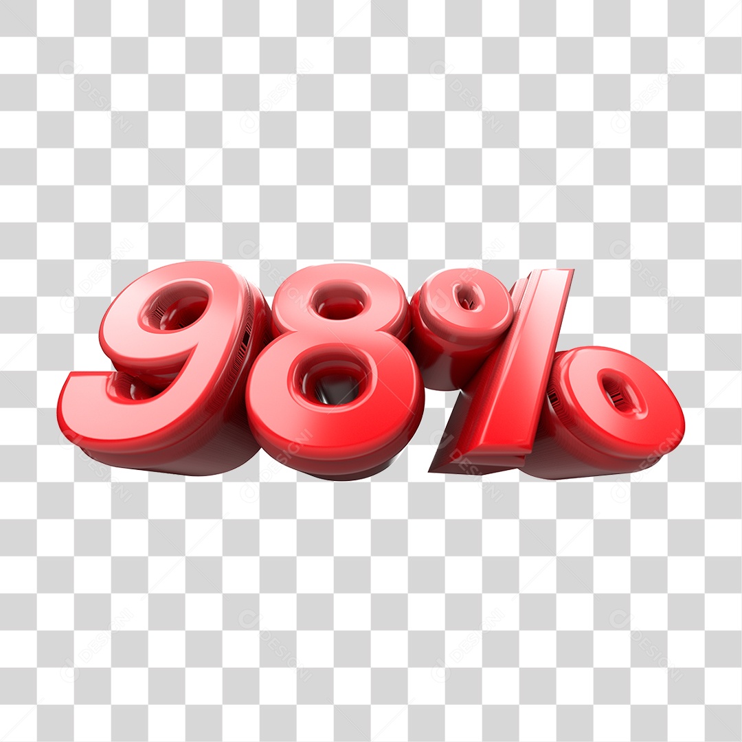 Número de Desconto 98% PNG Transparente